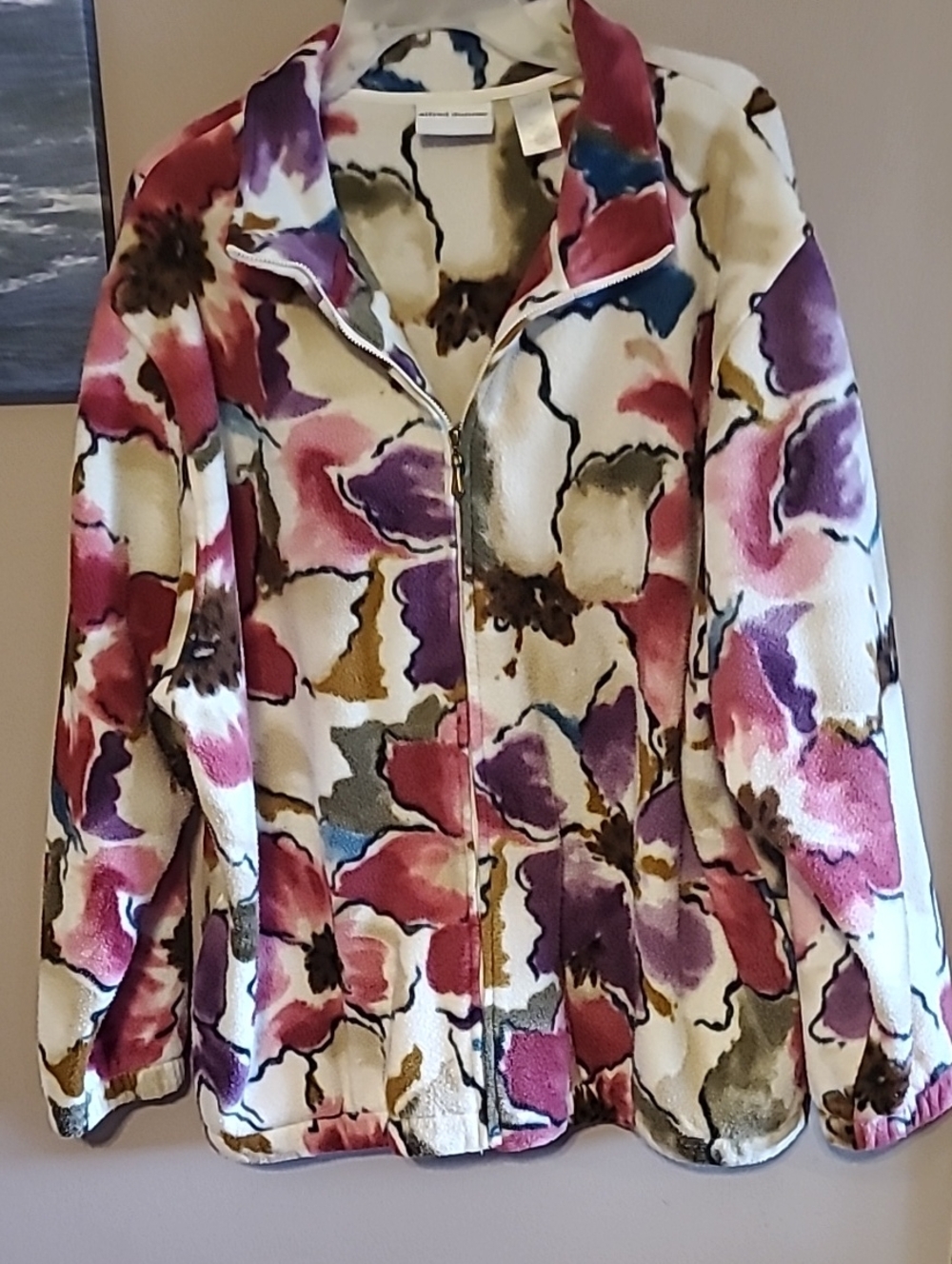 Alfred Dunner Floral Zip-Front Jacket XL